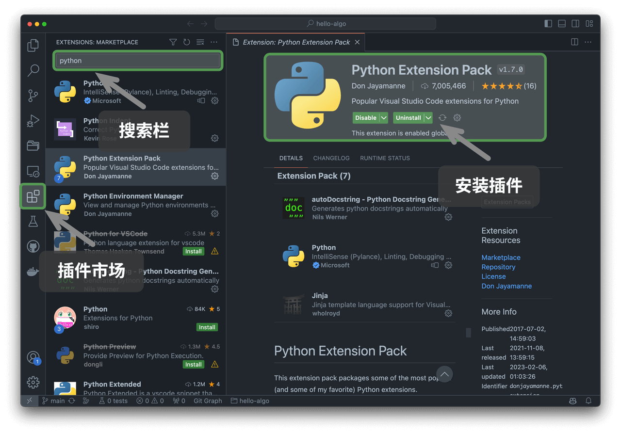 Install VS Code Extension Pack