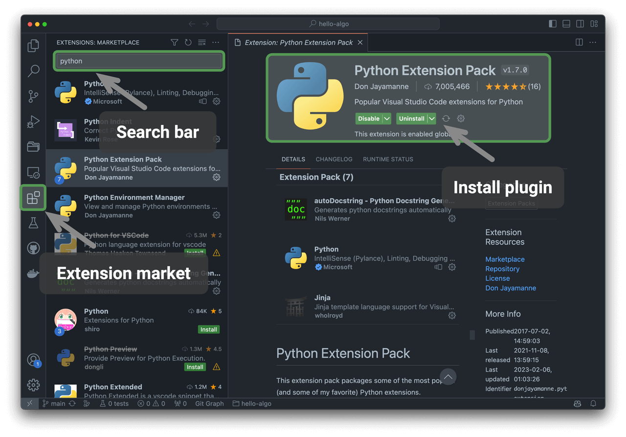 Install VS Code Extension Pack